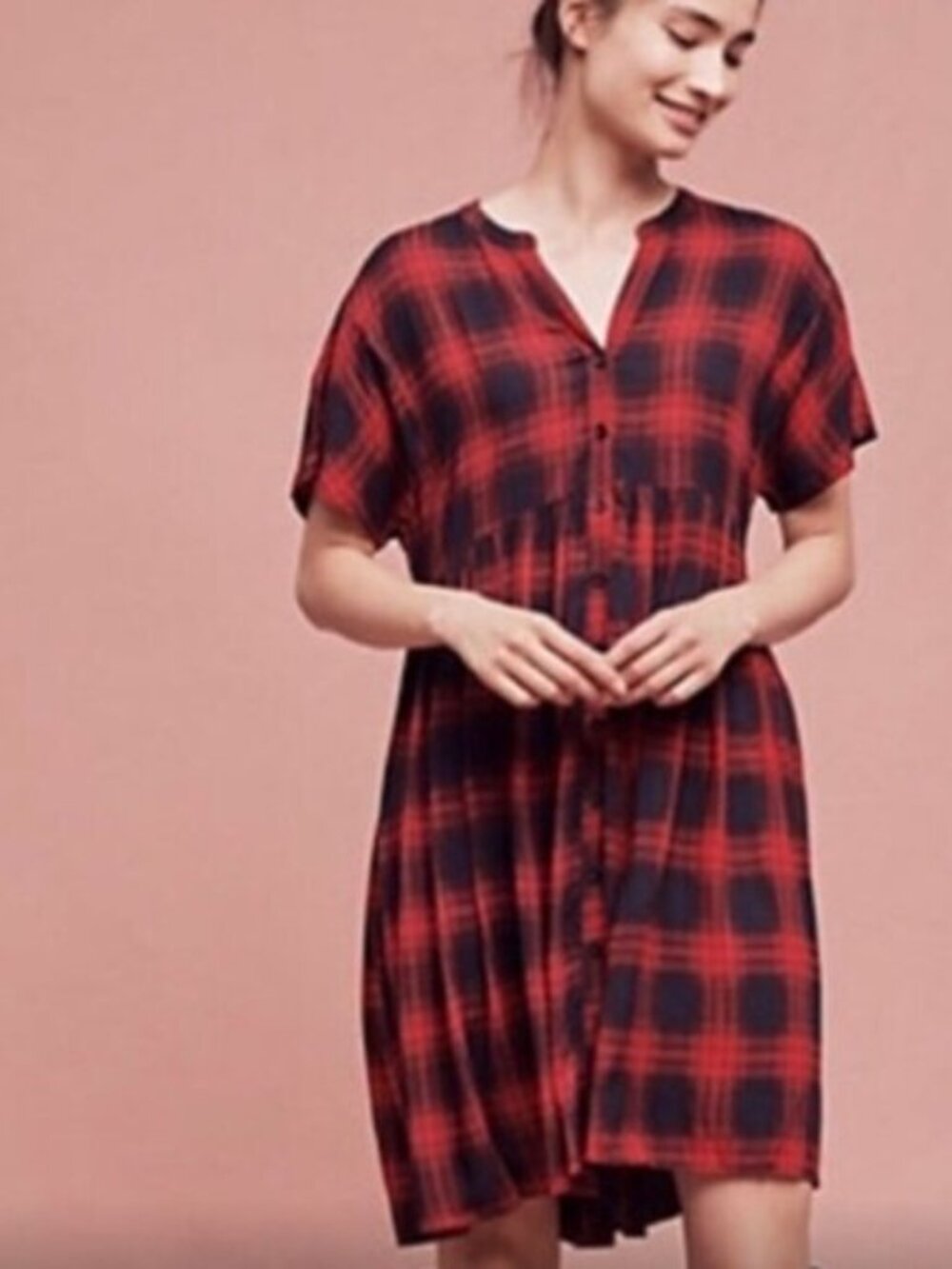Anthropologie 11.1 Tylho Buffalo Plaid Dress - Size Small